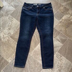 Warehouse one mid rise, skinny 32 short Dark Blue Women's Jeans